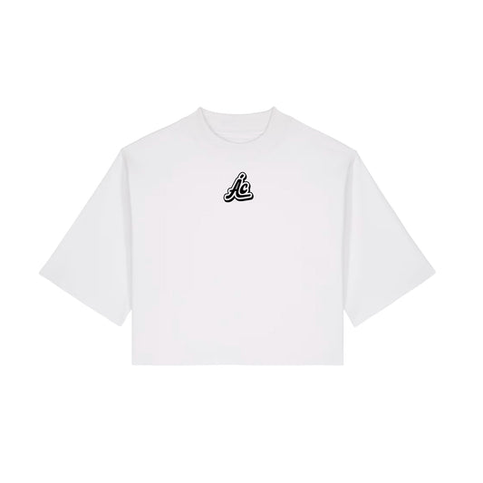 Camiseta Blanca Corta Oversize "Ay! La Madre"