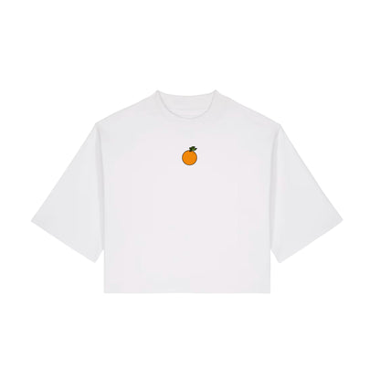 Camiseta Blanca Corta Oversize "Me cachis"