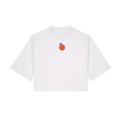 Camiseta Blanca Corta Oversize "No Puc Més"