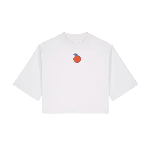 Camiseta Blanca Corta Oversize "No Puc Més"